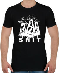 printfashion Elrabolt dínók - Férfi póló - Fekete (8751351)