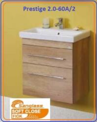 Sanglass Prestige 2.0, 60 cm Fürdőszoba alsószekrény mosdóval-EGY-Egyedi szín összeállítás (Prestige 2.0-60 A/2-EGY)