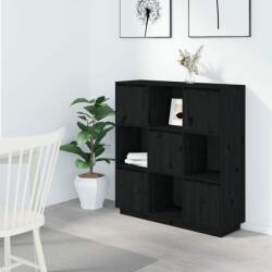 vidaXL Dulap înalt, negru, 110, 5x35x117 cm, lemn masiv de pin (814373) Comoda