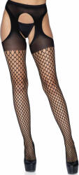 Leg Avenue Suspender Hose with Opaque Top 1953 Black S/M/L