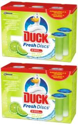 DUCK Pachet 2 x 12 Rezerve Odorizant Gel pentru Vasul Toaletei Duck Fresh Discs Lime (EXF-2xEXF-TD-EXF55)