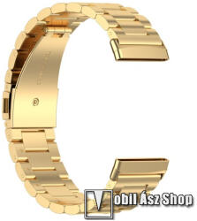  Okosóra szíj - rozsdamentes acél, csatos - ARANY - 185mm hosszú - Fitbit Versa 4 / Versa 3 / Sense / Sense 2