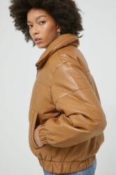 Abercrombie & Fitch rövid kabát női, barna, átmeneti - barna XL - answear - 67 990 Ft
