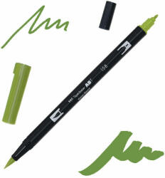 Tombow abt dual brush pen kétvégű filctoll - 158, dark olive
