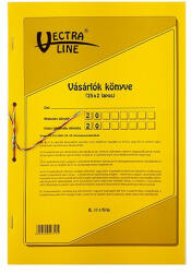 Vectra-line Nyomtatvány vásárlók könyve VECTRA-LINE A/4 25x2 álló GDPR kompatibilis - papir-bolt