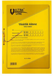 VECTRALINE Nyomtatvány vásárlók könyve VECTRALINE A/4 25x2 álló GDPR kompatibilis (B11-1/V) - papir-bolt
