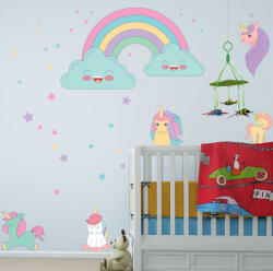 4 Decor Sticker Plansa cu Unicorni