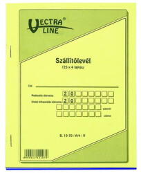 VECTRALINE Nyomtatvány szállítólevél VECTRALINE A/5 25x4 álló (B10-70/A/V) - papir-bolt