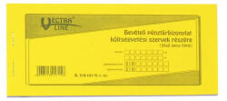 VECTRALINE Nyomtatvány bevételi pénztárbizonylat költségvetési szervek részére VECTRALINE fekvő 25x3 lapos (B318-100/A/V) - papir-bolt