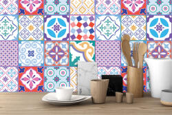 Walplus Sticker faianta - Classic Moroccan Colourful Mixed SET 1 - 24 buc - 15x15 cm