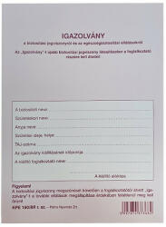 PÁTRIA Nyomtatvány TB igazolvány PÁTRIA (KPE.160/BP) - papir-bolt
