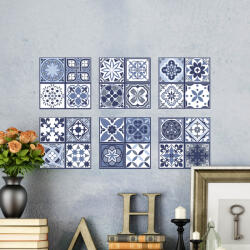 Walplus Sticker faianta - Lisbon Blue - 12 buc - 20x20 cm