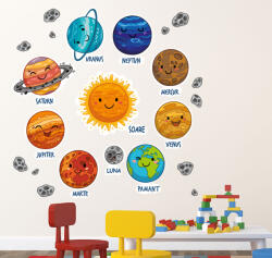 4 Decor Sticker Planetele pentru copii