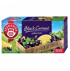TEEKANNE Gyümölcstea TEEKANNE World of Fruits fekete ribizli és citrom 20 filter/doboz - papir-bolt