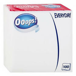 Ooops! Szalvéta OOOPS! Everyday 1 rétegű 100 lapos 33x33 cm fehér (KSC11001897) - papir-bolt