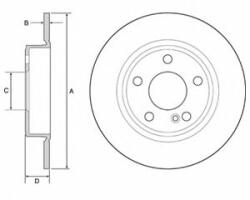 DELPHI Disc frana MERCEDES B-CLASS (W246, W242) (2011 - 2016) DELPHI BG4555C