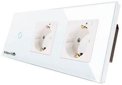 Mentor Kit Priza si Intrerupator Smart Wireless Mentor ES024 2.1 incastrat WiFi 16A 3x1000W (MMDES024-72882)