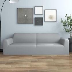 vidaXL Husă elastică pentru canapea cu 3 locuri poliester jerseu, gri (332942)