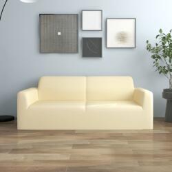 vidaXL Husă elastică pentru canapea cu 2 locuri poliester jersey crem (332945)