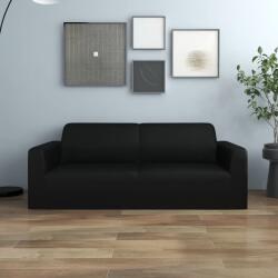 vidaXL Husă elastică pentru canapea cu 2 locuri negru poliester jerseu (332933)