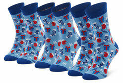 Rainbow Socks Set de 3 perechi de șosete medii unisex Xmas Socks Balls Mix Gifts Pak 3 Colorat