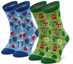 Rainbow Socks Set de 2 perechi de șosete lungi pentru copii Xmas Socks Balls Kids Gift Pak 2 Colorat - modivo - 51,00 RON