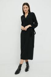 Sisley rochie culoarea negru, maxi, drept 9BYY-SUD1DH_99X