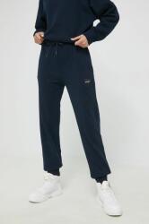 Hugo pantaloni de trening din bumbac femei, culoarea albastru marin, neted 9BYY-SPD0MY_59X