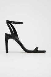Calvin Klein sandale de piele Essentia culoarea negru 9BYY-OBD0IC_99X