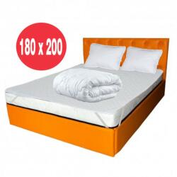  Set Saltea cu spuma, Venus Eco Memory 180x200x17cm, cu spuma poliuretanica, memory foam 2 cm, fermitate mediu spre tare, Saltsib plus Pachet textile Avantaj cu 2 perne matlasate 50x70cm, husa hipoaler