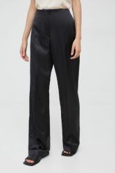 Calvin Klein pantaloni femei, culoarea negru, evazati, high waist 9BYY-SPD02B_99X