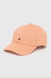 Tommy Hilfiger șapcă din bumbac culoarea portocaliu, neted 9BYY-CAM00Z_24X