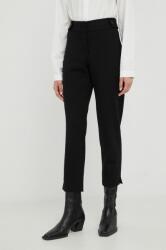 MICHAEL Michael Kors pantaloni femei, culoarea negru, drept, high waist 9BYY-SPD0B1_99X