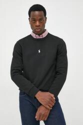 Ralph Lauren bluza barbati, culoarea negru, neted 9BYY-BLM1DB_99X