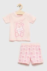 Guess pijama copii culoarea roz, cu imprimeu PPYY-BIK004_30X