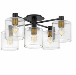 Quintiesse Lustră Axel QN-AXEL5-BK, 5xE27, H: 27, 2 cm, L: 80, 8 cm, metal negru (QN-AXEL5-BK)