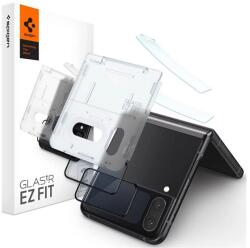 Spigen FC képernyővédő üveg 2db (2.5D, ujjlenyomatmentes, extra karcálló, 9H, ultravékony, 0.3mm, színkiemelés) FEKETE Samsung Galaxy Z Flip 4 (SM-F721) (AGL05321)