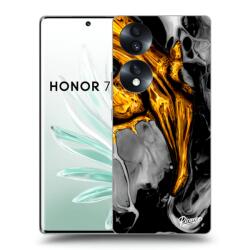 Picasee Fekete szilikon tok az alábbi mobiltelefonokra Honor 70 - Black Gold