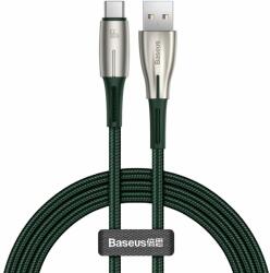 Baseus Cablu USB la Type-C Baseus Water Drop Shaped Lamp 66W Green (1m, impletitura nylon) (CATSD-M06)