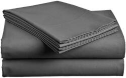  Cearsaf din bumbac LUX gri inchis 140x240 cm