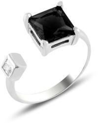 BeSpecial Inel argint reglabil cu zirconiu Negru (ITU0506)