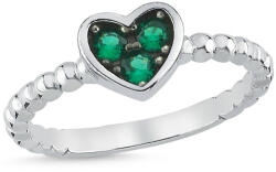 BeSpecial Inel argint inima cu zirconiu emerald (ITU0530_173)