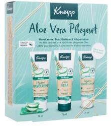 Kneipp Aloe Vera set cadou Gel de duș Aloe Vera 75 ml + cremă de mâini Aloe Vera 75 ml + loțiune de corp Aloe Vera 75 ml pentru femei