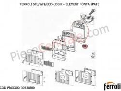 Ferroli Element fonta spate pentru centrale pe lemne Ferroli SFL, WFL, ECO LOGIC (39838600)