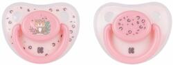 KikkaBoo Suzete din silicon KikkaBoo - Savanna, Pink, 0-6 luni, 2 buc (31303010042)