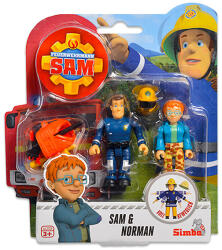 Simba Toys Set cu figurine Pompierul Sam, Sam şi Norman (10925104SN)
