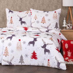 4Home Lenjerie de pat din micro-flanelă 4Home Cute reindeer, 140 x 200 cm, 70 x 90 cm
