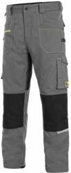CXS Derék munkanadrág CXS STRETCH - rövidített - Szürke / fekete | 48 (1020-034-710-48)