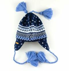 Vlnka Căciulă ushanka cu lână de oaie pentru copii V20 - albastră mărime Uni (3-80028-UNI)