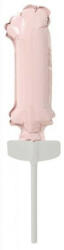 Amscan Pastel Pink, Rózsaszín 1-es szám fólia lufi tortára 13 cm (DPA9912705)